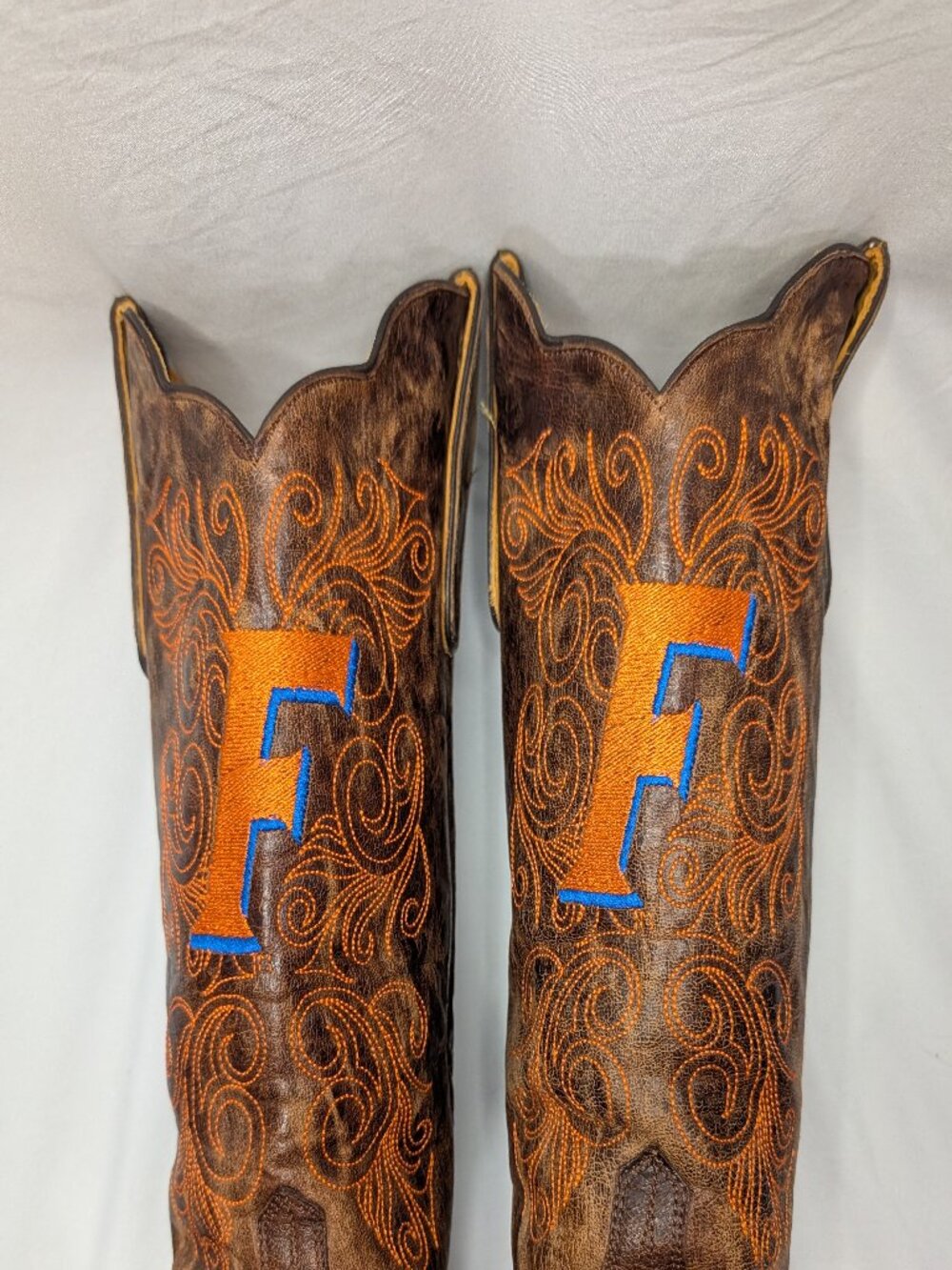 Gameday University of Florida Gators Leather Cowboy Boots Womens 7 UF - Picture 7 of 15